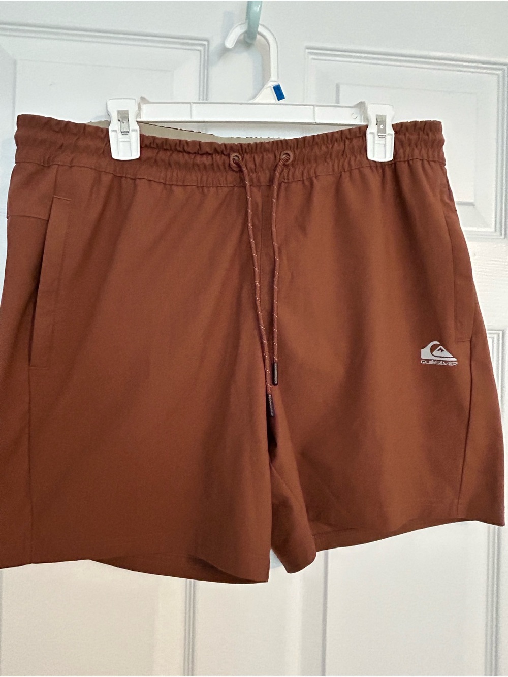 Quiksilver Men's Rust Orange Elastic Waist Swim Shorts